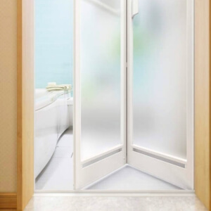 かんたんドアリモ 浴室ドア 2枚折れ戸取替用 四方枠 アタッチメント工法 特注寸法 W幅521～873×H高さ1527～2133mm YKKap 折戸 YKK 交換 リフォーム DIY 【リフォームおたすけDIY:公式】