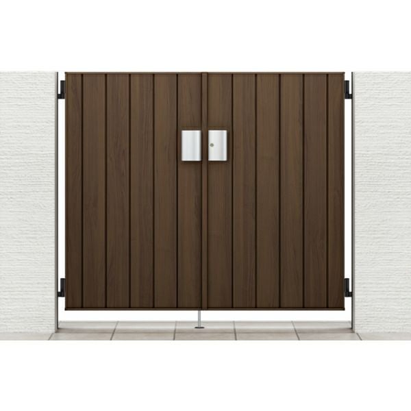 門扉 リクシル 開き門扉AA TM1型 縦桟 両開き 09-12/09-14/09-16 柱使用 W1800(900+900)×H1200/1400/1600mm LIXIL 開き門扉 リフォーム