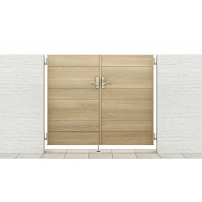 門扉 リクシル 開き門扉AA YM1型 横桟 両開き 08-12/08-14 柱使用 W1600(800+800)×H1200/1400mm LIXIL 開き門扉 リフォーム