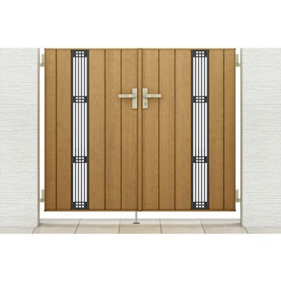 門扉 リクシル 開き門扉AA TS2型 縦桟 両開き 09-12/09-14 埋込使用 W1800(900+900)×H1200/1400mm LIXIL 開き門扉 リフォーム