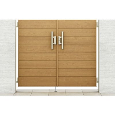 門扉 リクシル 開き門扉AA YM1型 横桟 両開き 09-12/09-14 埋込使用 W1800(900+900)×H1200/1400mm LIXIL 開き門扉 リフォーム