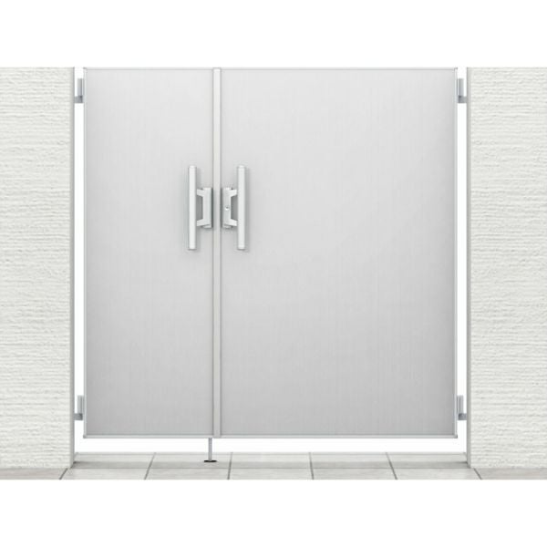 門扉 リクシル 開き門扉AA FM1型 両開き 親子 05-09-12/05-09-14/05-09-16 柱使用 W1400(500+900)×H1200/1400/1600mm LIXIL 開き門扉 リフォーム