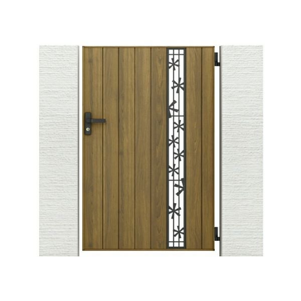 時代物 木製 門扉 小扉 高さ96cm ドア 木製門扉 勝手口 diy 杢目 扉 9/28値上げ】 門扉 リクシル 開き門扉AA TM1型 縦桟 片開き 08-12/08