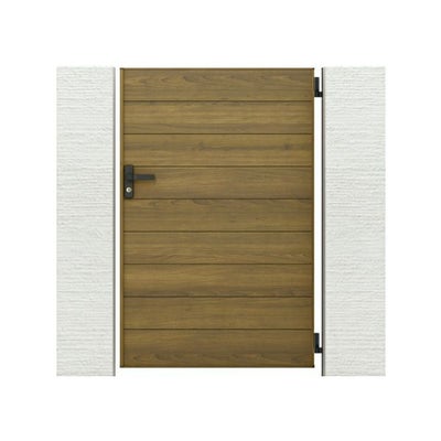 門扉 リクシル 開き門扉AA YM1型 横桟 片開き 08-12/08-14 埋込使用 W800×H1200/1400mm LIXIL 開き門扉 リフォーム