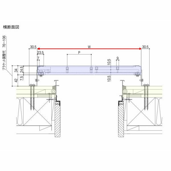 井桁面格子 06011 W700×H1220mm 在来/204工法 面格子 壁付け 窓 アルミサッシ 後付け 取付 防犯 目隠し LIXIL TOSTEM リクシル トステム リフォーム DIY 3枚目