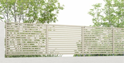 フェンス LIXIL フェンスAB YS1型(横スリット1) T-10 本体 2000mm(フリーポールタイプ専用)×1000mm