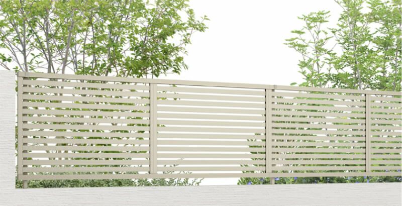 フェンス LIXIL フェンスAB YS1型(横スリット1) T-12 本体 2000mm(フリーポールタイプ専用)×1200mm