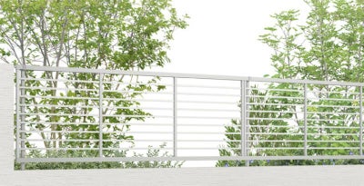 フェンス LIXIL フェンスAB YR2型(横格子2) T-6 本体 2000mm(フリーポールタイプ専用)×600mm