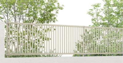 フェンス LIXIL フェンスAB TR3型(縦格子3) T-10 本体 2000mm(フリーポールタイプ専用)×1000mm