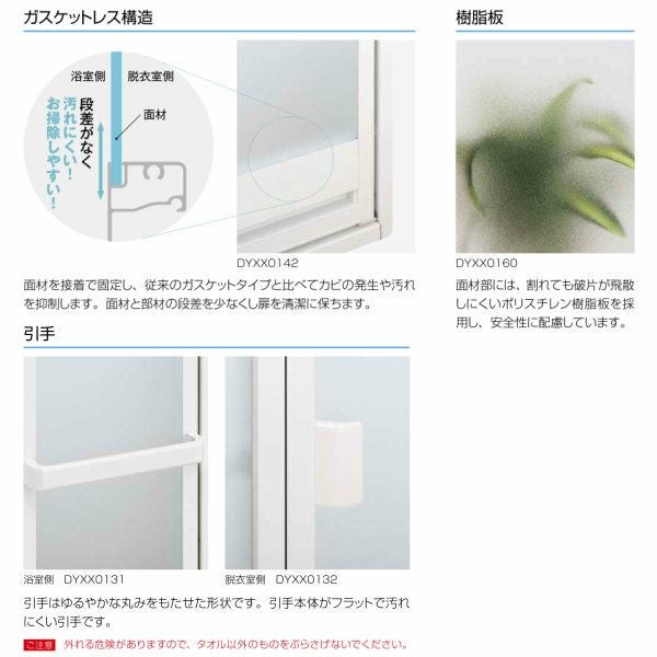 プロ向き】かんたんドアリモ 浴室ドア 内付枠 カバー工法 ガスケット
