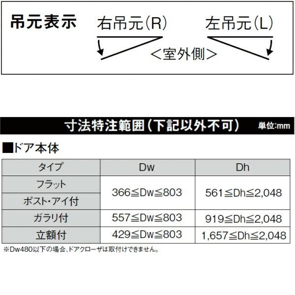 扉のみ取替】取替ドア LIXIL ロンカラーフラッシュドア 【オーダー