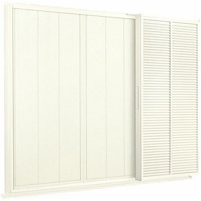 後付け雨戸 LIXIL/TOSTEM 雨戸一筋 半外付型 壁付タイプ Danパネル雨戸 2枚 鏡板付戸袋 オーダーサイズ 幅一筋W1540～1961×高さ一筋H337～907mm 台風対策