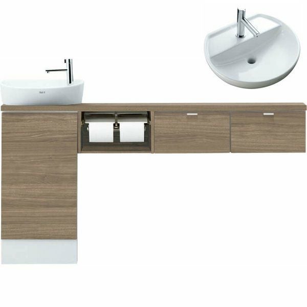 未使用品　キャパシア　手洗い器　カウンターセット トイレ手洗 キャパシア セミフロートキャビネット カウンター奥行280