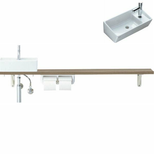 トイレ手洗 キャパシア カウンター カウンター奥行160 ベッセル型 角形 