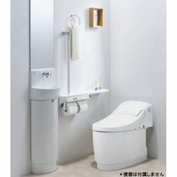 トイレ手洗 コンパクト手洗キャビネット(L-D203SCHE)/WAA ハンドル水栓 