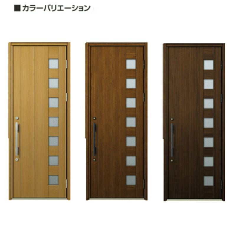 玄関ドア YKKap プロント K04親子(入隅用) 手動錠仕様 W1135×H2330mm ランマなし DH23 玄関ドア アルミサッシ 新設 おしゃれ リフォーム DIY 2枚目