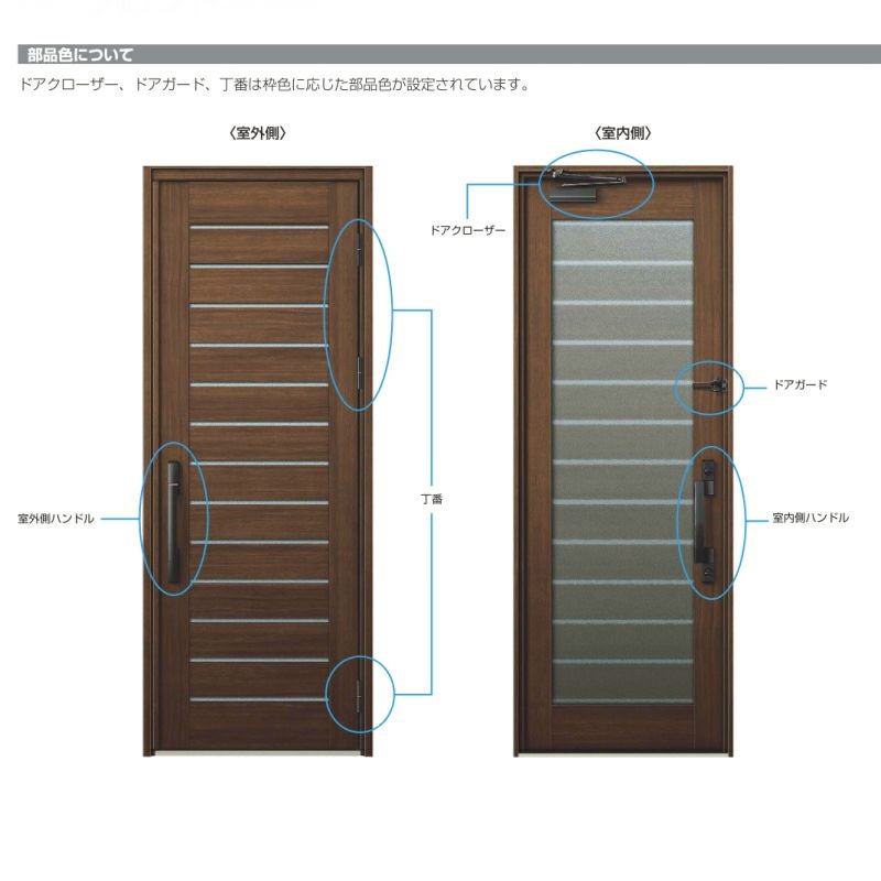 YKK AP 2HD 半外付け　親子ドア　握り玉　錠仕様 楽天市場】YKKap 握り玉錠セット HH4K11556 汎用ドア2HD フラッシュ