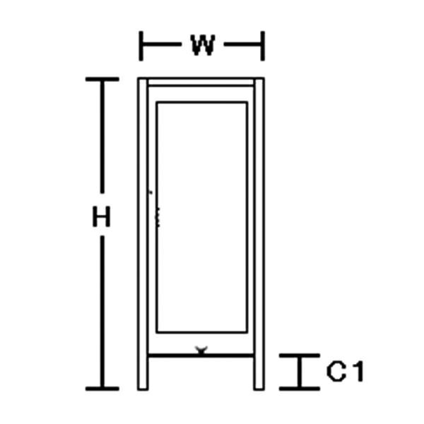 クリエラガラスドアSG 半外付型 三方枠仕様 特注 W566～951×H1109～2426mm オーダーサイズ 店舗ドア 片開きドア 一枚ガラス 単板ガラス LIXIL リクシル ガラスドア おしゃれ 店舗 お店用 ドア リフォーム DIY 3枚目
