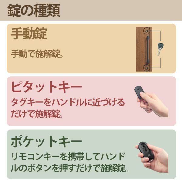 YKK 玄関引き戸 コンコードS30 C06 外引込み メーターモジュール W1875×H2195mm ピタットKey ポケットKey 手動錠 断熱 YKKap 玄関引戸 玄関 リフォーム DIY 7枚目