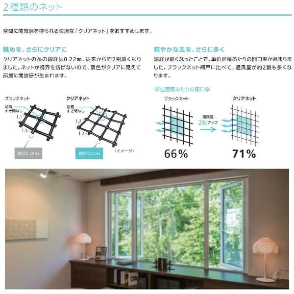 YKK 横引きロール網戸 XMY 両引きタイプ オーダーサイズ 出来幅MW1601