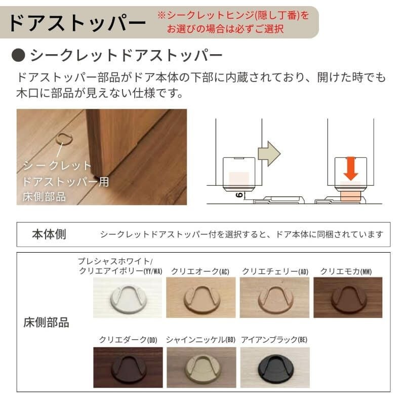 リクシル 室内ドア 建具 ラシッサUD 標準ドア 3枚丁番 不燃面材 HHD ノンケーシング枠 05520/0620/06520/0720/0820/0920 LIXIL 建具 扉 交換 リフォーム DIY 【リフォームおたすけDIY】 11枚目