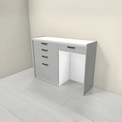 食器棚 システムキッチン収納 シエラS LIXIL 壁付型ハイフロアプラン W1350mm 間口135cm(45L+90cm) カウンター高さ99cm 奥行45cm リクシル グループ1