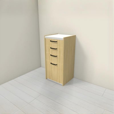 食器棚 システムキッチン収納 シエラS LIXIL 壁付型ハイフロアプラン W450mm 間口45cm(R) カウンター高さ99cm 奥行45cm リクシル グループ1