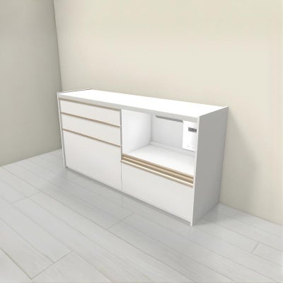 食器棚 システムキッチン収納 シエラS LIXIL 壁付型カウンタープラン W1650mm 間口165cm(90+75cm) カウンター高さ85cm 奥行45cm リクシル グループ2