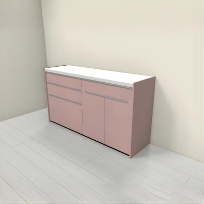 食器棚 システムキッチン収納 シエラS LIXIL 壁付型カウンタープラン W1500mm 間口150cm(75+75cm) カウンター高さ85cm 奥行45cm リクシル グループ2