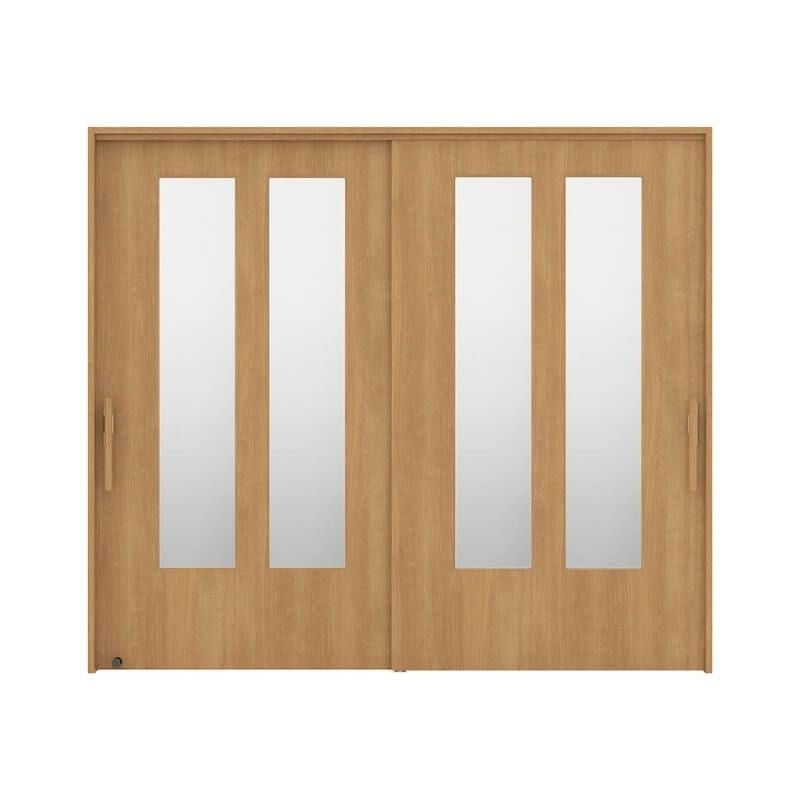 リクシル 室内引戸 ラシッサUD 上吊方式 引違い戸2枚建て Wソフトモーション 木質面材 HHG ノンケーシング枠 採光タイプ2120/2320/2720 LIXIL 室内引き戸 ドア 交換 リフォーム DIY 【リフォームおたすけDIY】