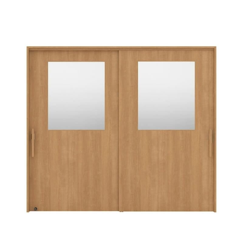 リクシル 室内引戸 ラシッサUD 上吊方式 引違い戸2枚建て Wソフトモーション 木質面材 HHB ケーシング付枠 採光タイプ2120/2320/2720 LIXIL 室内引き戸 ドア 交換 リフォーム DIY 【リフォームおたすけDIY】