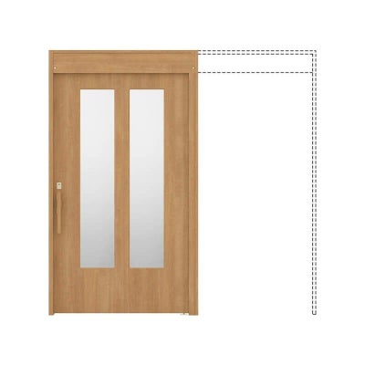 リクシル 室内引戸 ラシッサUD 上吊方式 引込み戸 自閉機能 木質面材 戸袋ユニットなし HHGノンケーシング枠 採光タイプ 2020/2220/2620 室内引き戸 ドア 交換 リフォーム DIY 【リフォームおたすけDIY】