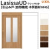 リクシル 室内引戸 ラシッサUD 上吊方式 引込み戸 自閉機能 木質面材 戸袋ユニットあり HHGノンケーシング枠 採光タイプ 2020/2220/2620 室内引き戸 ドア 交換 リフォーム DIY 【リフォームおたすけDIY】 2枚目