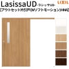リクシル 室内引戸 ラシッサUD アウトセット方式  片引戸 Wソフトモーション 木質面材 HHA ノンケーシング枠/化粧縁 採光タイプ 2020/2220/2620 DIY 2枚目