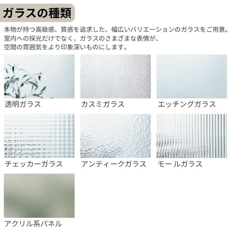 リクシル 室内引戸 ラシッサUD アウトセット方式  片引戸 Wソフトモーション 木質面材 HHFノンケーシング枠/化粧縁 採光タイプ 2020/2220/2620 DIY 7枚目