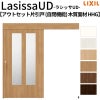 リクシル 室内引戸 ラシッサUD アウトセット方式  片引戸 自閉機能 フリーストップ 木質面材 HHGノンケーシング枠/化粧縁 採光タイプ 2020/2220/2620 DIY 2枚目