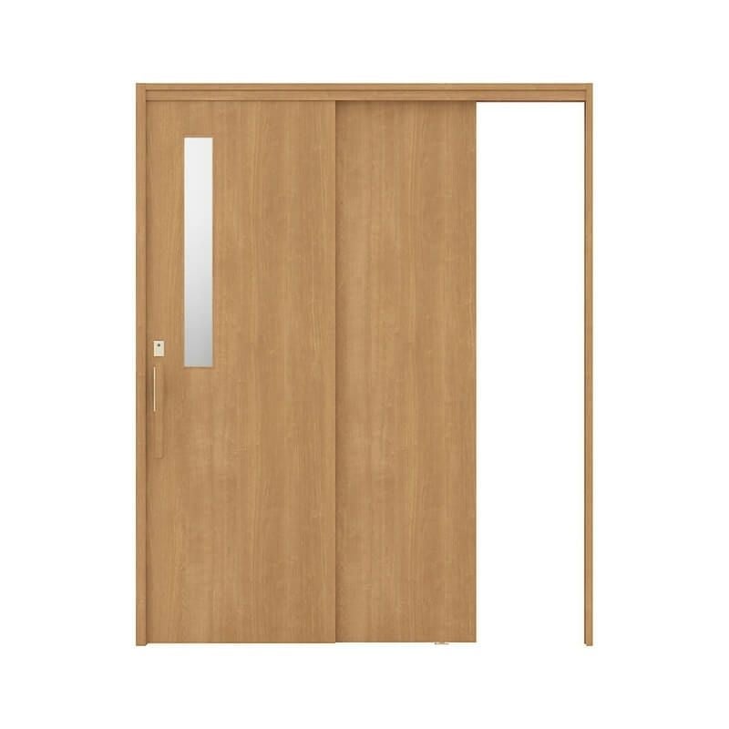 リクシル 室内引戸 ラシッサUD 上吊連動方式  片引戸2枚建 Wソフトモーション 木質面材 HHA ノンケーシング枠 採光タイプ 1620 W1644mm×H2023mm LIXIL DIY