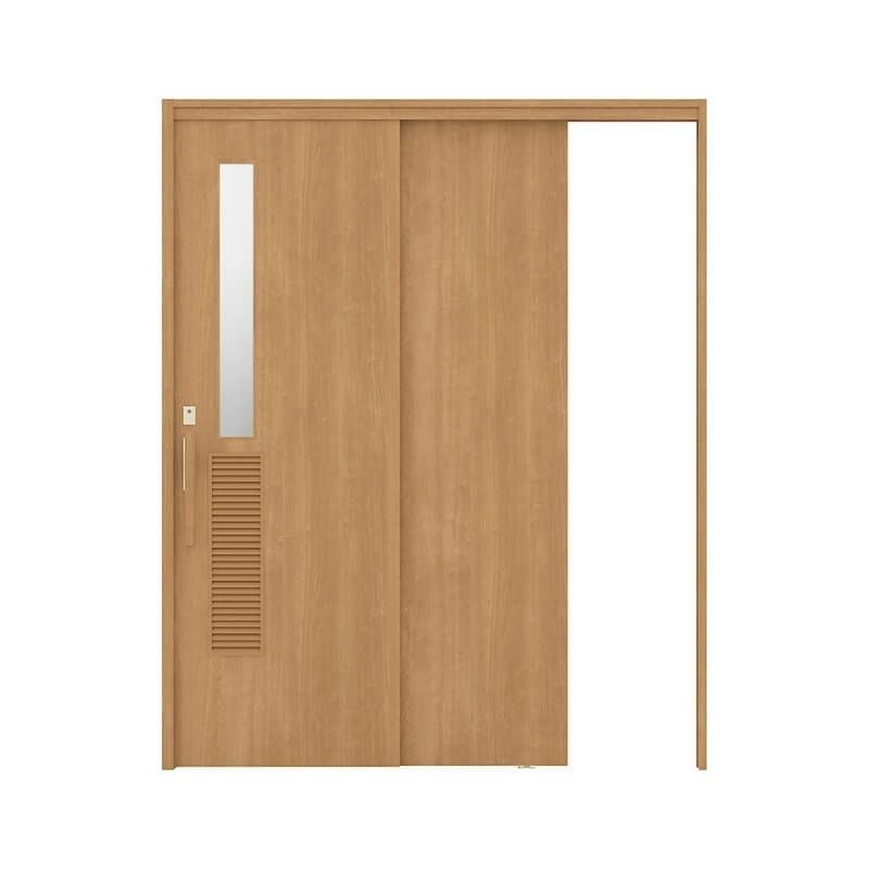 リクシル 室内引戸 ラシッサUD 上吊連動方式  片引戸2枚建 Wソフトモーション 木質面材 HYF ノンケーシング枠 洗面タイプ 1620 W1644mm×H2023mm LIXIL DIY