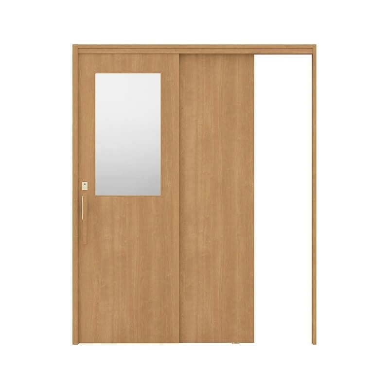 リクシル 室内引戸 ラシッサUD 上吊連動方式  片引戸2枚建 Wソフトモーション 木質面材 HHB ケーシング付枠 採光タイプ 1620 W1644mm×H2023mm LIXIL DIY