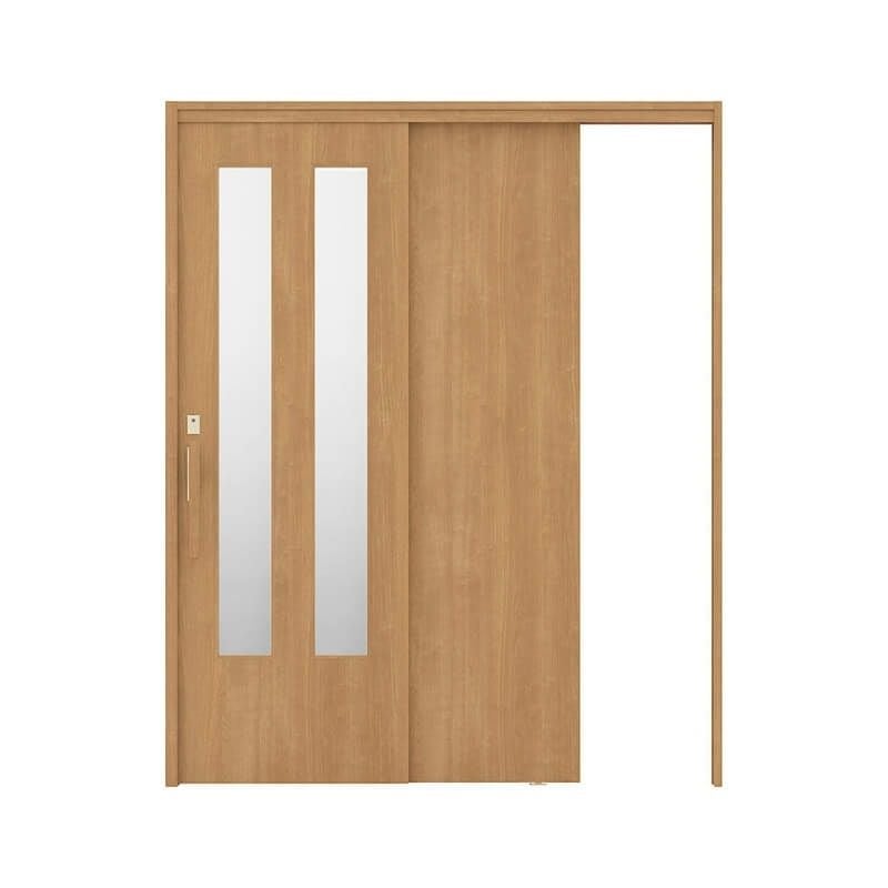 リクシル 室内引戸 ラシッサUD 上吊連動方式  片引戸2枚建 Wソフトモーション 木質面材 HHG ケーシング付枠 採光タイプ 1620 W1644mm×H2023mm LIXIL DIY