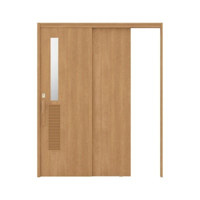 リクシル 室内引戸 ラシッサUD 上吊連動方式  片引戸2枚建 Wソフトモーション 木質面材 HYF ケーシング付枠 洗面タイプ 1620 W1644mm×H2023mm LIXIL DIY