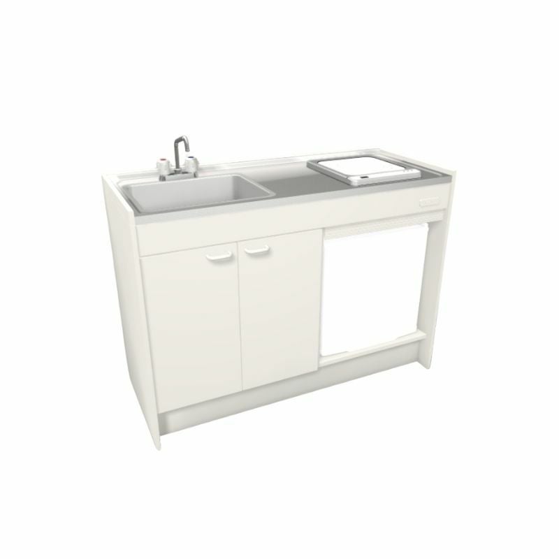 LIXIL ミニキッチン ハーフユニット 冷蔵庫タイプ 間口90cm(900mm) IHヒーター200V DMK09HFW(B/E)(1/2)F200(R/L) 冷蔵庫付きでの注文可能 コンパクトキッチン 流し台 リフォーム