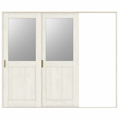 オーダーサイズ リクシル ラシッサＳ 室内引戸 Vレール方式 片引戸2枚建 ASKD-LGH ノンケーシング枠 W1748～2954㎜×Ｈ1728～2425㎜