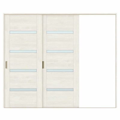 オーダーサイズ リクシル ラシッサＳ 室内引戸 Vレール方式 片引戸2枚建 ASKD-LGR ノンケーシング枠 W1748～2954㎜×Ｈ1728～2425㎜