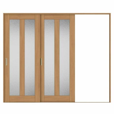 オーダーサイズ リクシル ラシッサＳ 室内引戸 Vレール方式 片引戸2枚建 ASKD-LGG ケーシング付枠 W1748～2954㎜×Ｈ1728～2425㎜