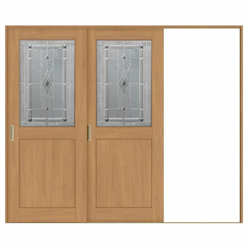 オーダーサイズ リクシル ラシッサＳ 室内引戸 Vレール方式 片引戸2枚建 ASKD-LWB ケーシング付枠 W1748～2954㎜×Ｈ1728～2425㎜