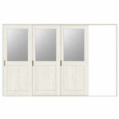 オーダーサイズ リクシル ラシッサＳ 室内引戸 Vレール方式 片引戸3枚建 ASKT-LGH ノンケーシング枠 W2308～3916㎜×Ｈ1728～2425㎜