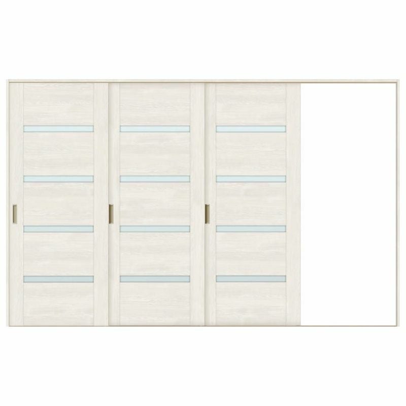 オーダーサイズ リクシル ラシッサＳ 室内引戸 Vレール方式 片引戸3枚建 ASKT-LGR ノンケーシング枠 W2308～3916㎜×Ｈ1728～2425㎜