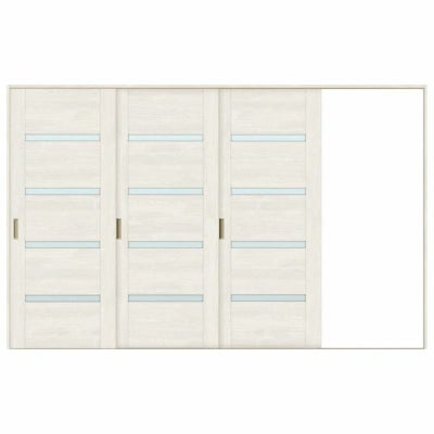 オーダーサイズ リクシル ラシッサＳ 室内引戸 Vレール方式 片引戸3枚建 ASKT-LGR ノンケーシング枠 W2308～3916㎜×Ｈ1728～2425㎜