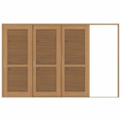 オーダーサイズ リクシル ラシッサＳ 通風タイプ 室内引戸 Vレール方式 片引戸3枚建 ASKT-LTA ケーシング付枠 W2308～3916㎜×Ｈ1728～2425㎜